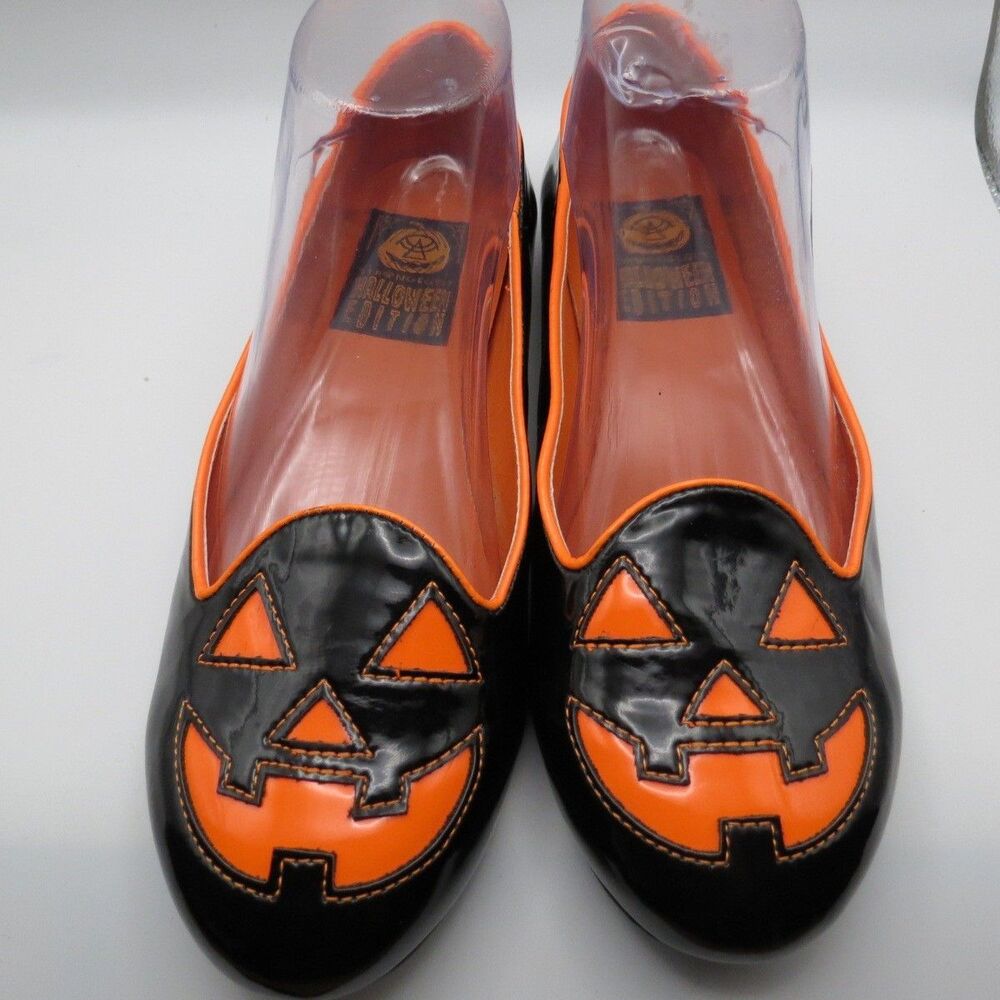 Strange Cvlt Halloween Edition Pumpkin Gothic Emo Alt Spooky Fall Flats Size 8M
